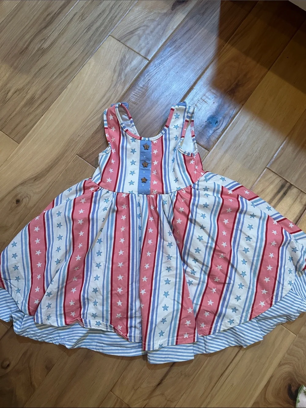 SweetHoney Stars & Stripes Girls' Dress